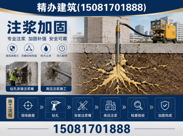 广平县基础下沉注浆顶升展示图
