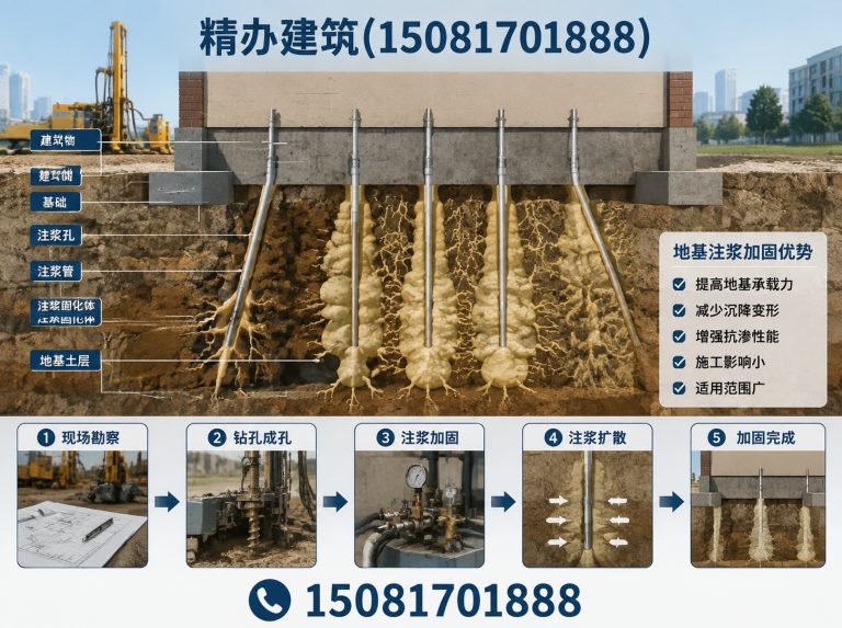 广平县厂房地面下沉注浆展示图